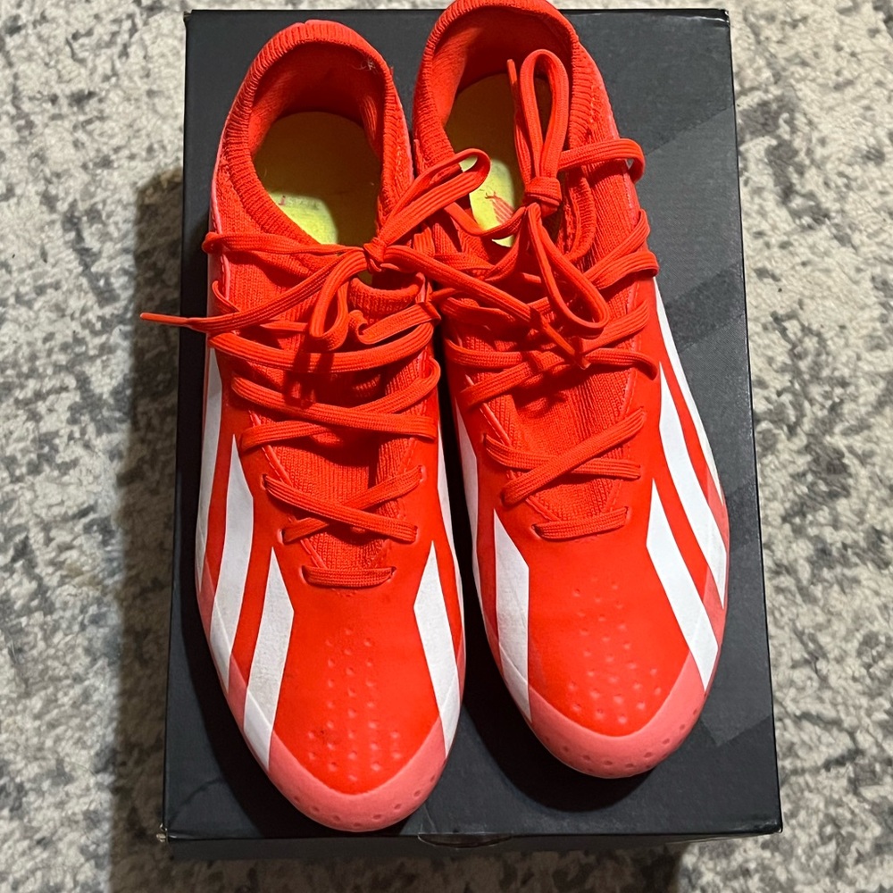 adidas Men's Athletic Shoes in Bright Red with White Stripes